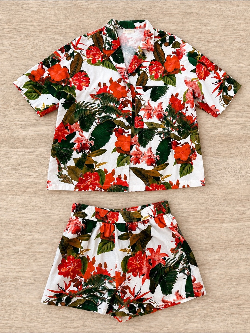 Gianni Bini Tropical Floral Two-Piece Set — White style summer 2026